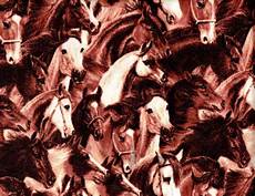 Horse Flannel Fabric