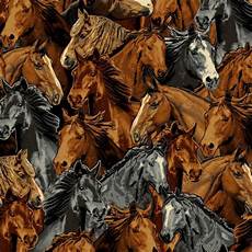 Horse Flannel Fabric