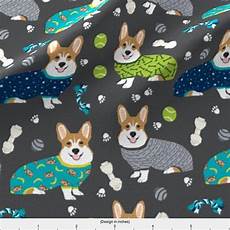 Corgi Flannel Fabric