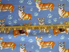 Corgi Flannel Fabric