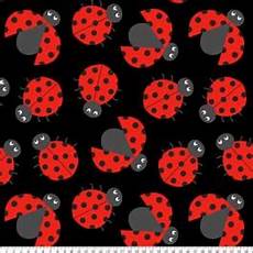 Ladybug Flannel Fabric