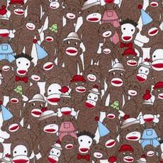 Monkey Flannel Fabric