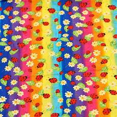 Rainbow Flannel Fabric