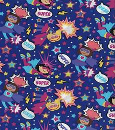 Superhero Flannel Fabric