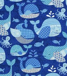 Whale Flannel Fabric