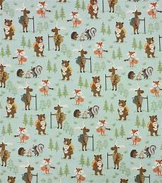 Woodland Animal Flannel Fabric