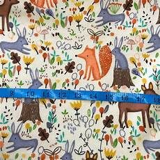 Woodland Animal Flannel Fabric